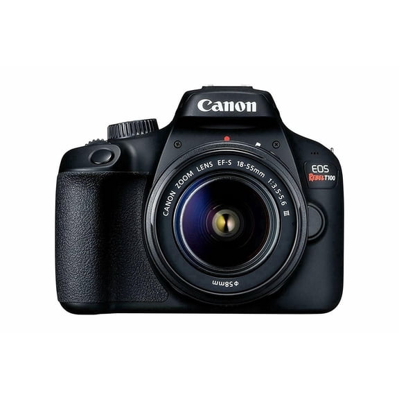 Pre-Owned Canon EOS Rebel T100 / 4000D DSLR Camera with 18-55mm Lens, 18MP APS-C Digital Camera
