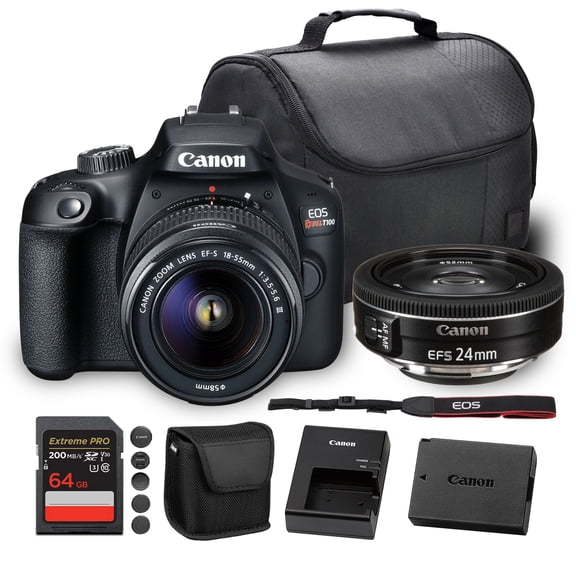 Canon EOS Rebel T100 DSLR Camera with 18-55mm Lens | 18MP APS-C Sensor, Built-In Wi-Fi & Full HD Video | For Beginners, Travel & Everyday Shooting (2628C029) + EF 75-300mm f/4-5.6 III Lens + More