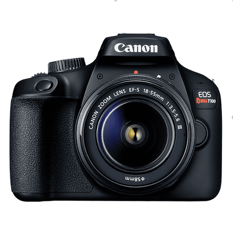 Canon Rebel T100 Digital SLR Camera 18-55mm Lens Kit, 18 Megapixel Sensor, Wi-Fi, DIGIC4+, SanDisk 32GB Memory Card and Live View Shooting - Walmart.com