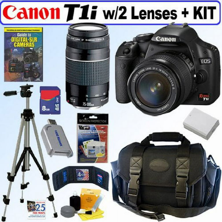  Canon EOS Rebel T1i (500D) Digital SLR Kit w/EF-S 18-55mm  f/3.5-5.6 IS Lens & Canon EF-S 55-250mm f/4-5.6 IS Autofocus Lens : Digital  Slr Camera Bundles : Electronics