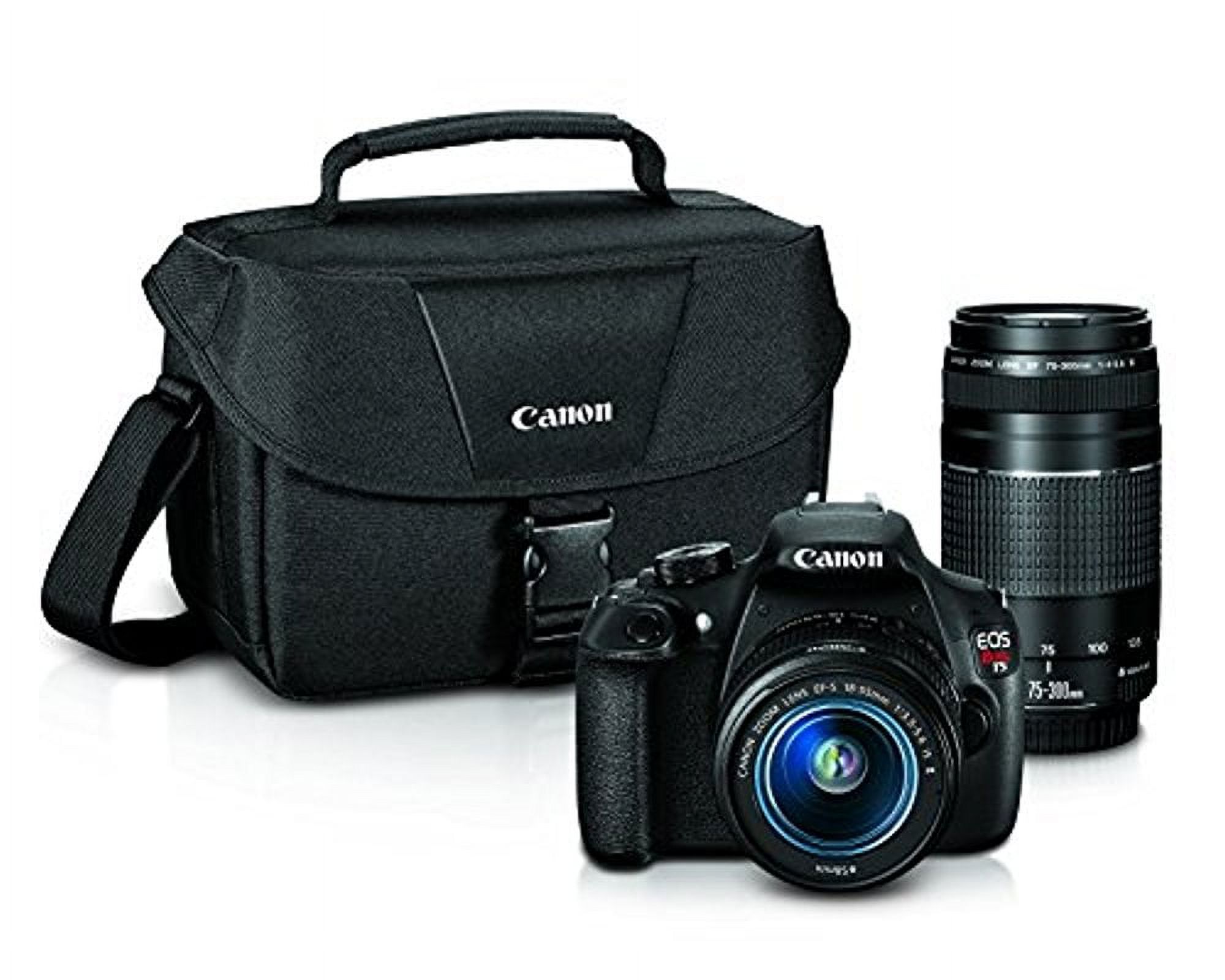 Canon EOS Rebel T5 Digital SLR Camera with EF-S 18-55mm IS II + EF 75-300mm f/4-5.6 III Bundle - image 1 of 4