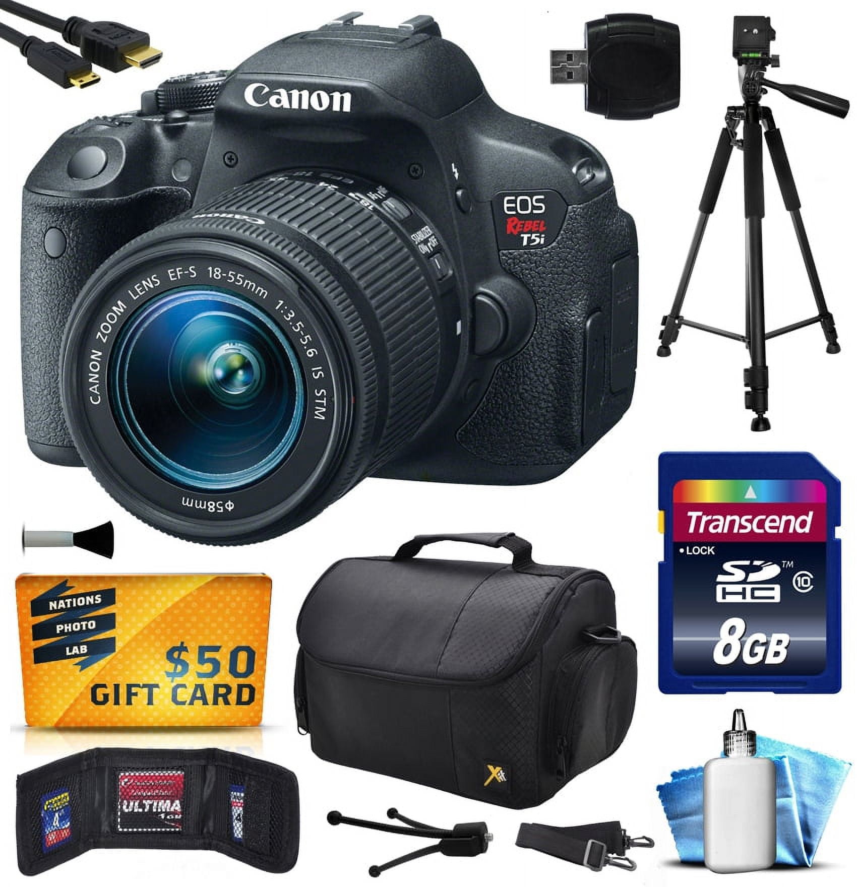 Canon EOS Rebel T5i 18.0 MP CMOS Digital SLR with 18-55mm EF-S is STM Lens