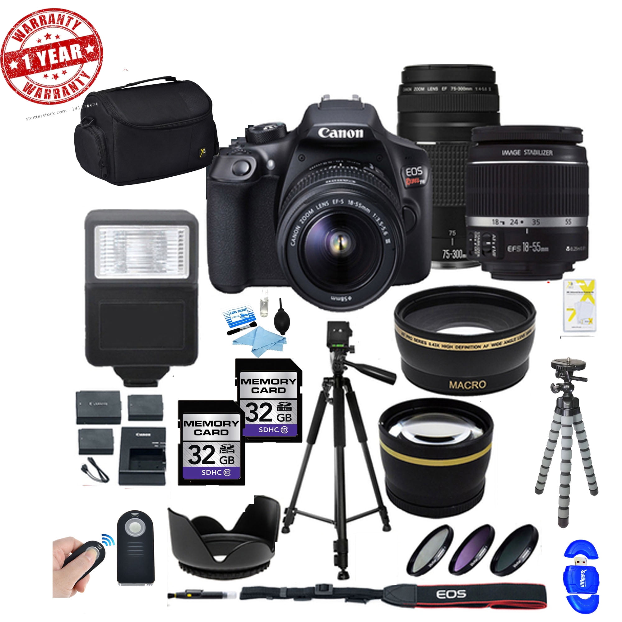 Canon EOS Rebel T6 18.0 MP Digital SLR Camera ||18-55mm & 75-300mm 