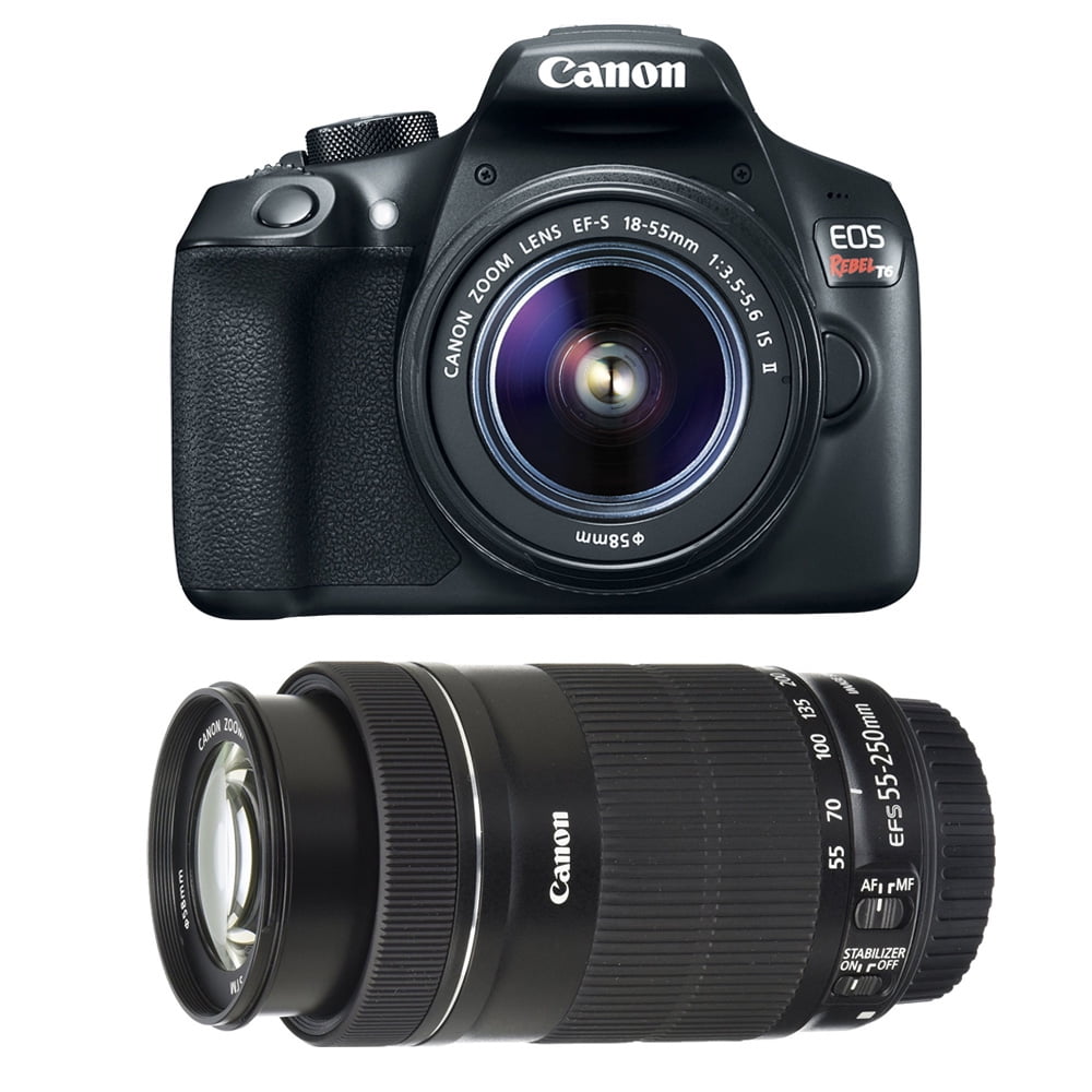 Canon EOS Rebel T6 DSLR Camera with EF-S 18-55mm IS II and EF-S 55
