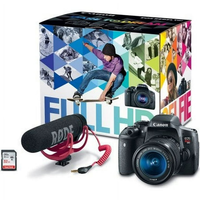 Canon EOS Rebel T6i Video Creator Kit Lens, Rode VideoMic