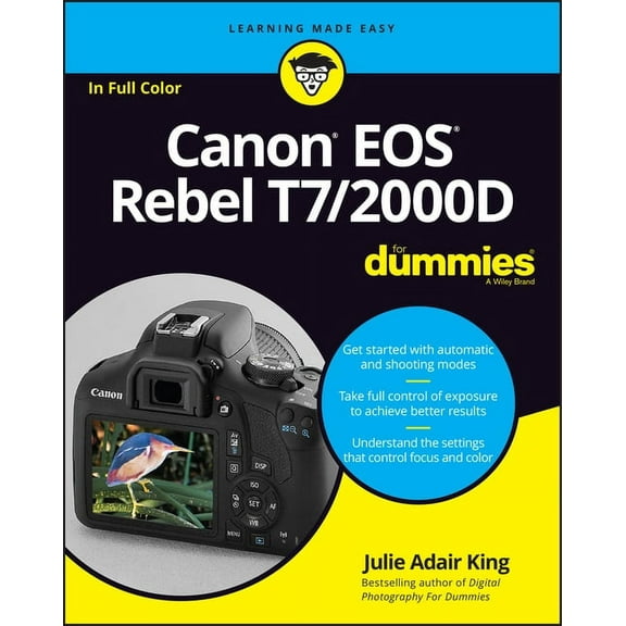 Canon EOS Rebel T7/2000d for Dummies, (Paperback)