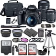 thumbnail image 1 of Canon EOS Rebel T7 DSLR Camera Bundle with Canon EF-S 18-55mm f/3.5-5.6 is II Lens + Canon EF-S 55-250mm f/4-5.6 is STM Lens + 2pc SanDisk 32GB Memory Cards + Accessory Kit, 1 of 1