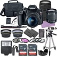 thumbnail image 1 of Canon EOS Rebel T7 DSLR Camera with Canon EF-S 18-55mm IS II Lens & Canon EF 75-300mm III Lens Bundle + 2pc SanDisk 32GB Ultra Speed Memory Memory Cards + Accessory Kit, 1 of 5