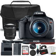 Canon EOS Rebel T7 DSLR Camera with 18-55mm Lens Wi-Fi Bundle with Bag, 64GB Memory Card & Accessories International Model