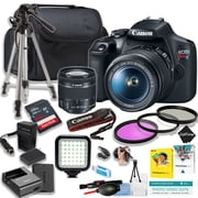 Canon EOS Rebel T7 DSLR Camera w/EF-S 18-55mm IS II Lens + 64GB Ultra Memory Card + Spare high Copacity Battery and Charger + More 18pc Bundle International Version