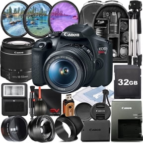 Canon EOS Rebel T7 DSLR Camera with 18-55mm Zoom Lens + 32GB Memory + Tripod + Backpack + SV Premium Accessory Bundle (International Version)