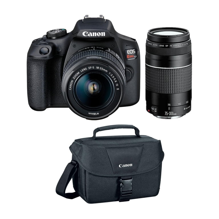 Canon EOS Rebel T7 DSLR Camera Bundle with 18-55mm and 75-300mm
