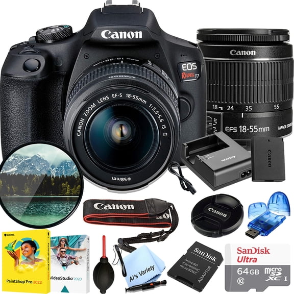 Canon EOS Rebel T7 DSLR Camera with 18-55mm f/3.5-5.6 Lens