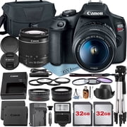 Canon EOS Rebel T7 DSLR Camera with EF-S 18-55mm Zoom Lens + 2 pcs 32GB Memory Card + Case + Tripod + ZeeTech Accessory Bundle (International Version)