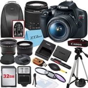 Canon EOS Rebel T7 Digital SLR Camera with 18-55mm Lens, 32GB Memory Card, Tripod, Backpack and ZeeTech Bundle (International Version)