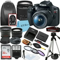 Canon EOS Rebel T7 Digital SLR Camera with 18-55mm Lens, SanDisk 32GB Memory, Tripod, Backpack and ZeeTech Bundle