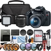Canon EOS Rebel T7 Digital SLR Camera with EF-S 18-55mm Lens, APS-C Sensor, 24.1MP 32GB International Version