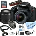 thumbnail image 1 of Canon EOS Rebel T7 with 18-55mm f/3.5-5.6 Zoom Lens 24.0 Megapixels 9-Point AF WiFi HD 1080P - 32GB DSLR Camera Bundle (International Version), 1 of 9