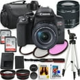 thumbnail image 1 of Canon EOS Rebel T8i DSLR Camera w/ EF-S 18-55mm IS STM Lens + 2Pc 64GB Memory Card + Tripod + Photo And Video Editor & More, 1 of 5