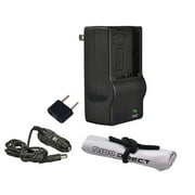 Canon EOS Rebel XTi Off Camera Intelligent AC & DC Rapid Charger + Nwv Direct Microfiber Cleaning Cloth.