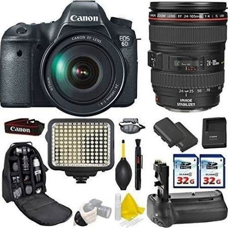 Canon Eos 6D Dslr Camera + EF 24-105mm f/3.5-5.6 Is STM Lens + Kit