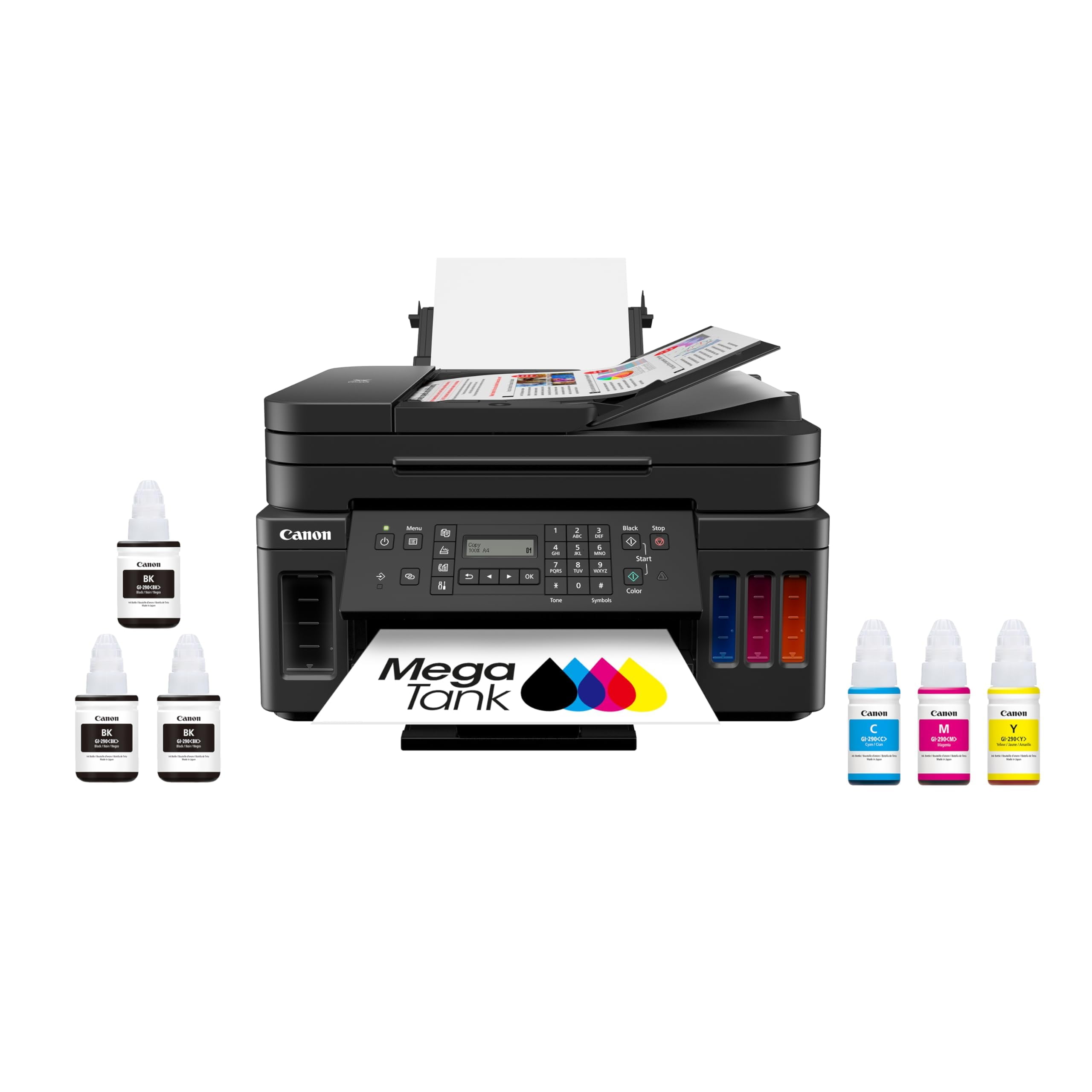 Canon Black Wireless All-in-One Color Inkjet Printer with MegaTank