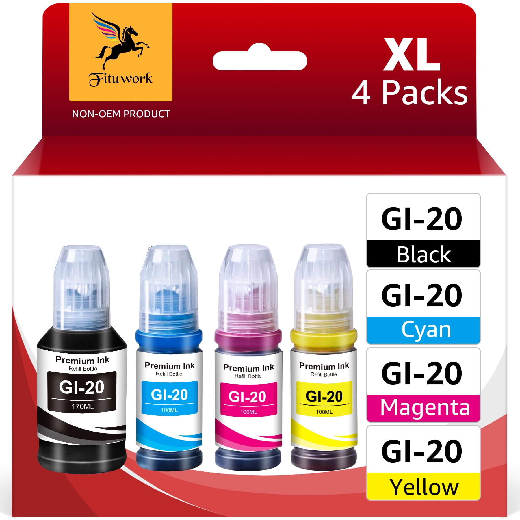 Canon GI 20 Dye Ink Replacement for Canon GI20 GI20 Ink Bottles