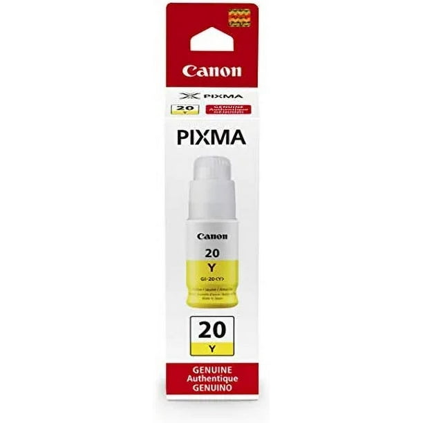 Canon GI-20 Yellow Ink Bottle, Compatible to PIXMA G6020 and G5020 ...