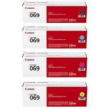 Canon Genuine 069 4-Pack Toner Cartridge Set (Black, Cyan, Magenta ...
