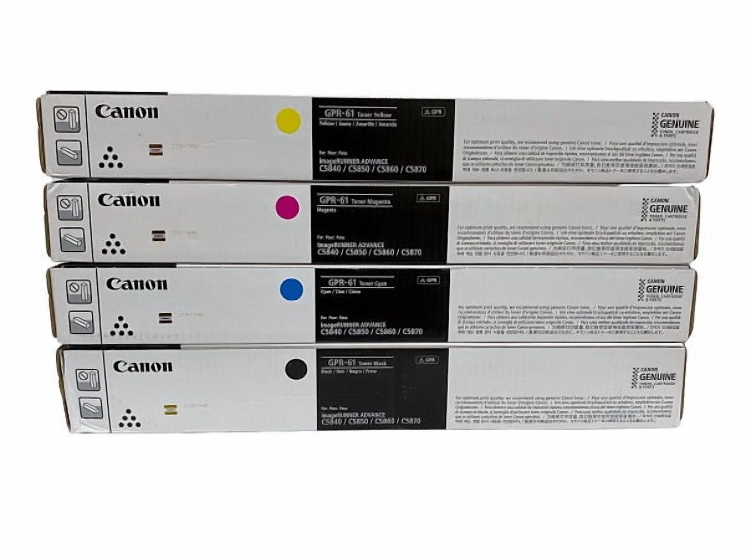Canon Genuine GPR-61 Complete High Yield Toner Set (Black: 71k