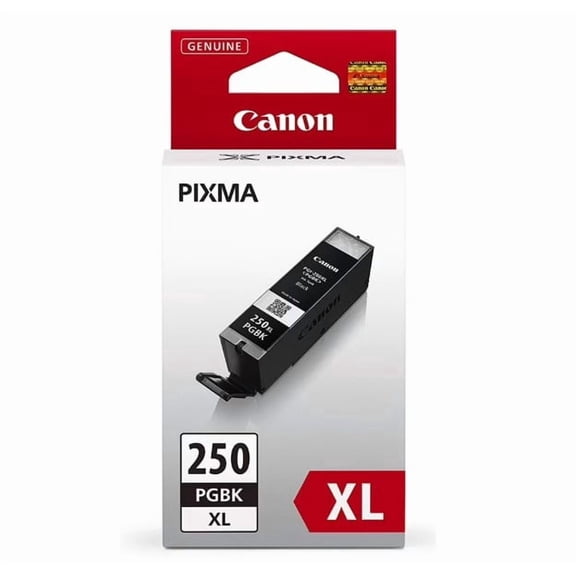 Canon Genuine PGI-250XL Black High-Yield Ink Cartridge (6432B001) for Wireless Printing Sold without Manufacturer Warranty