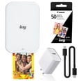 thumbnail image 1 of Canon IVY 2 Mini Photo Printer White, Bluetooth Portable, ZINK Paper 50 Sheets (International Model), 1 of 8