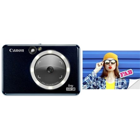Canon IVY CLIQ+2 8Megapixel Instant Camera Printer + App - Midnight Navy