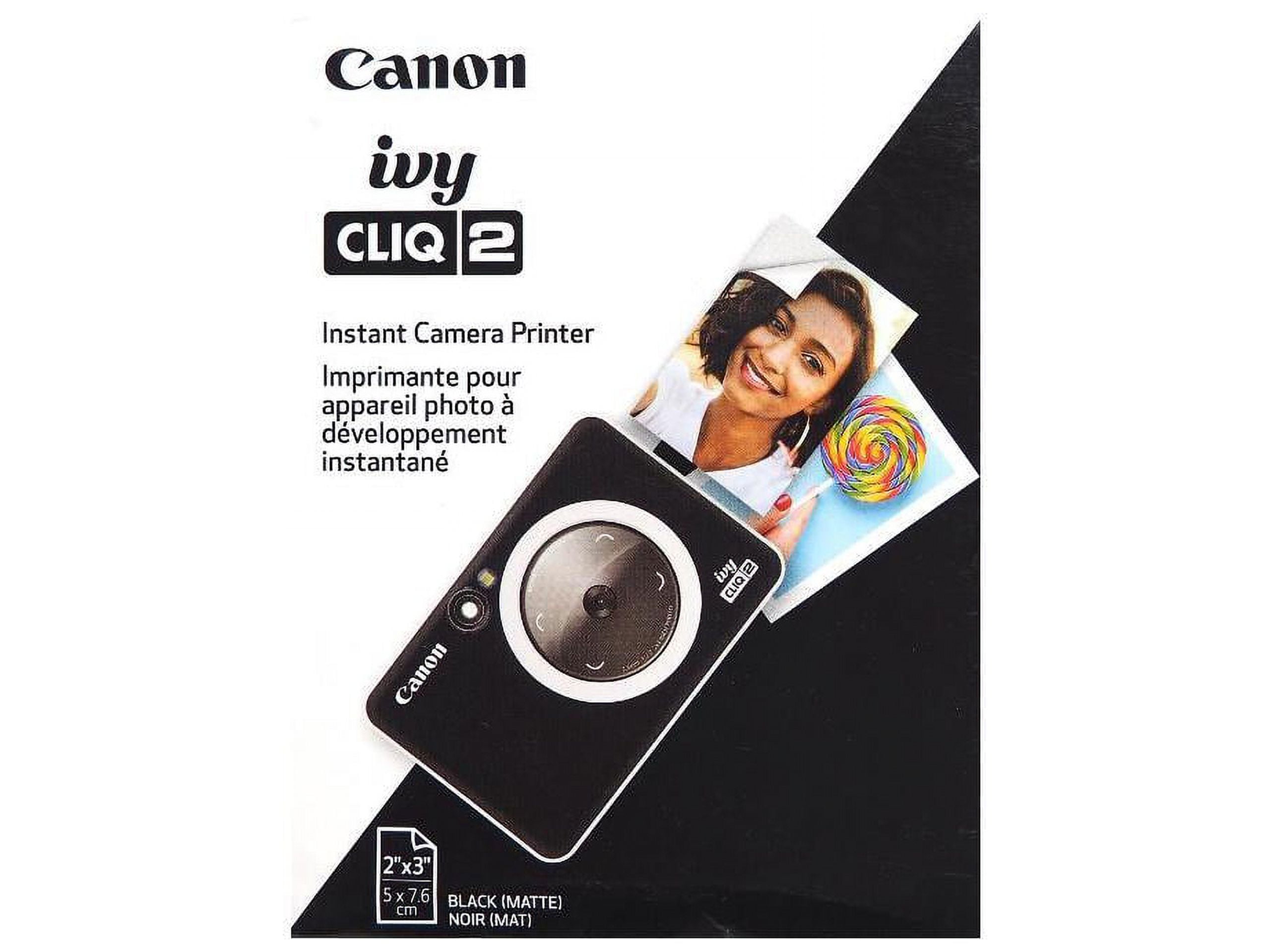 Canon IVY CLIQ+2 Instant Camera Printer Black 4520C004 - Walmart.com