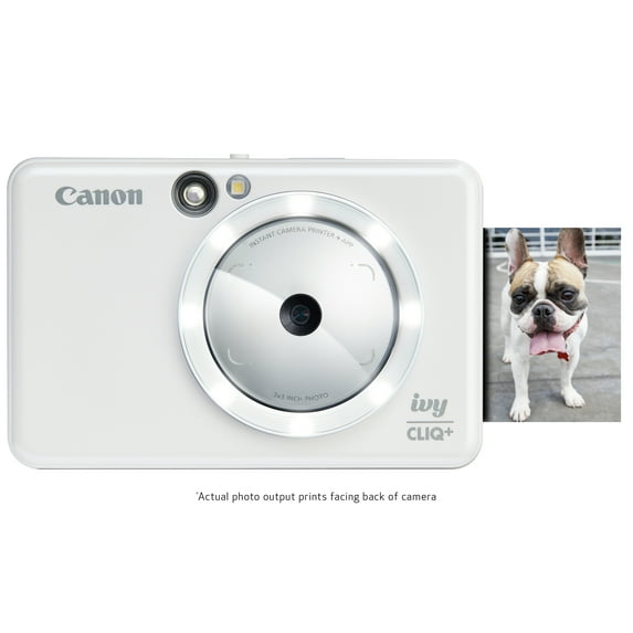 Canon IVY CLIQ+ Instant Camera Photo Printer, Mobile Printing Via Bluetooth (R), Pearl White