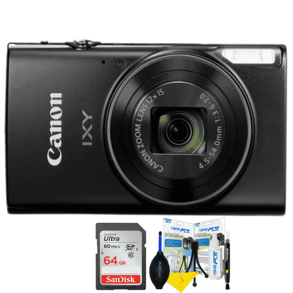 Canon IXY 650 Compact Digital Camera - Black, 12x Optical Zoom, Wi-Fi, Body Only, Compatible with SD Cards (International Version)