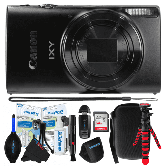 Canon IXY 650 Compact Digital Camera - Black, 12x Optical Zoom, Wi-Fi, Compatible with SD Cards - (International Version)