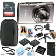 Canon IXY 650 HS Digital Camera, Photo Essential Camera Accessories Bundle, Silver, 1 International Version