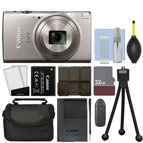 Canon IXY 650 M / ELPH 360 A 20.2MP Digital Camera 12x Zoom Silver + 32GB Kit - International Version