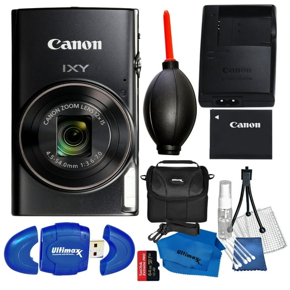 Canon IXY650M Digital Camera Accessory Bundle, Black