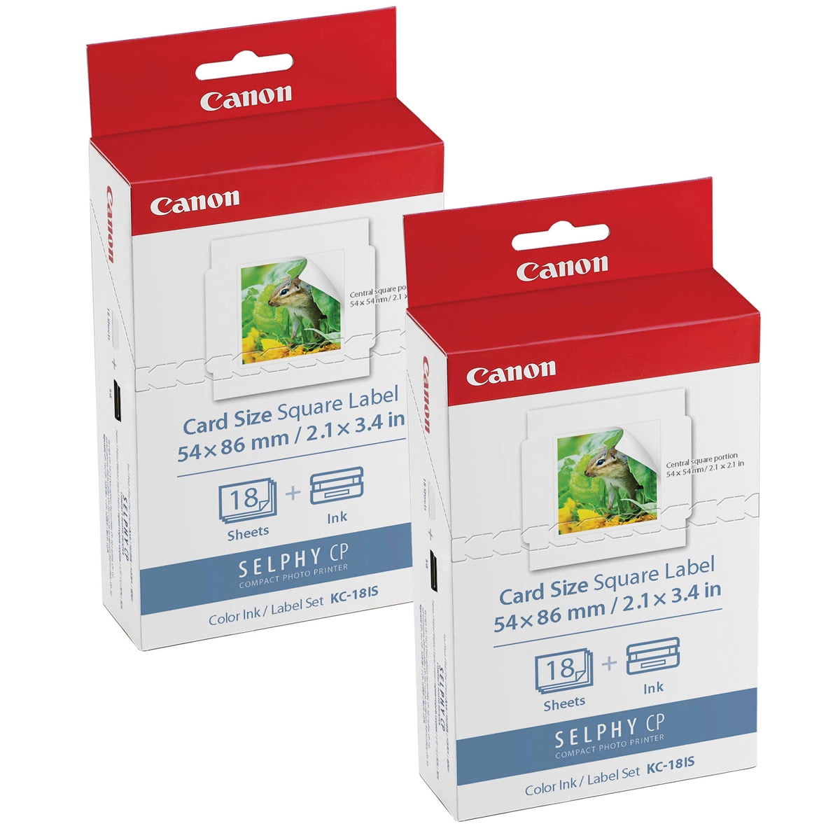 Canon KC-18IS Card Size Square Label Ink and Paper Set for Canon KC-18IS Card Size Square Label Ink and Paper Set for