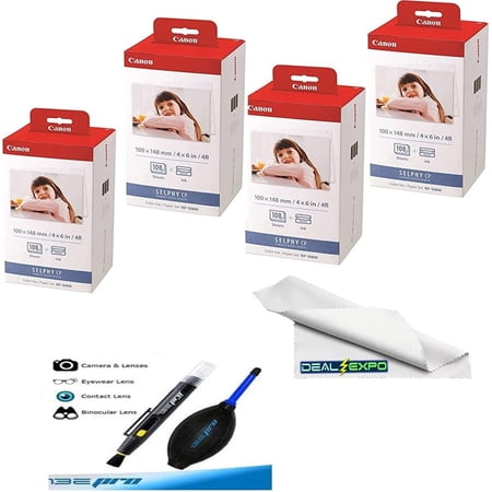 Deal-Expo Electronic Cleaning Kit with Dust Blower, Brush Pen & Micro Fiber Cloth, 108 Total Count, (4 pack)