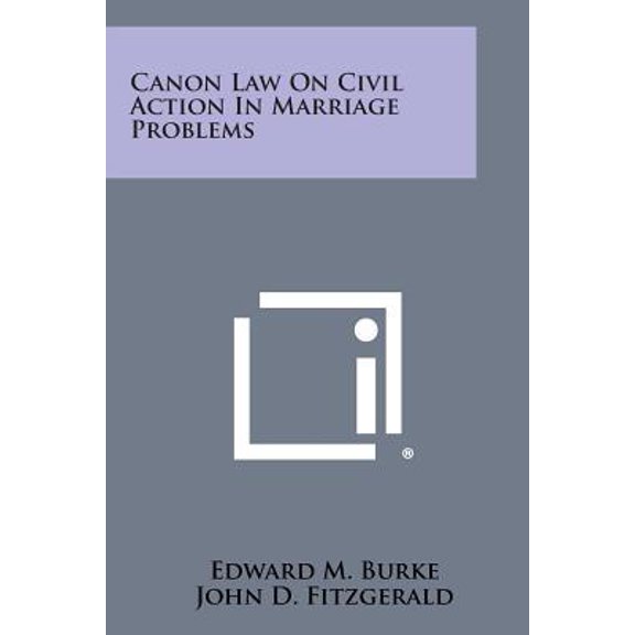 Canon Law on Civil Action in Marriage Problems Paperback