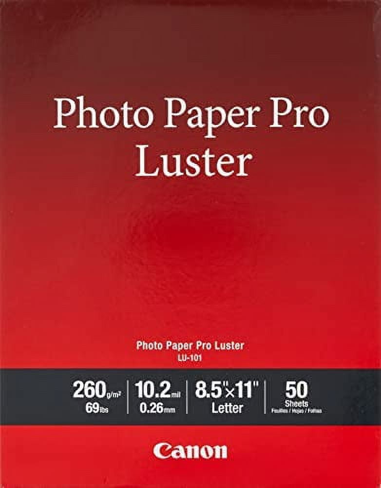 Canon Luster Photo Paper Letter, 50 Sheets (LU101 LTR)