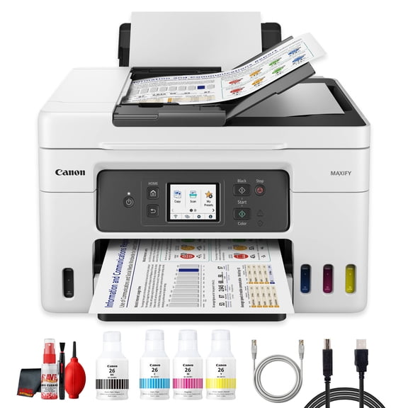 Canon MAXIFY GX4020 Wireless All-in-One Printer Bundle (Sold Without Manufacturer Warranty)