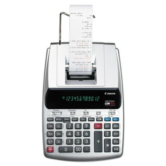 Canon® Mp25dv 12-digit Ribbon Printing Calculator, Black/red Print, 4.3 Lines/sec