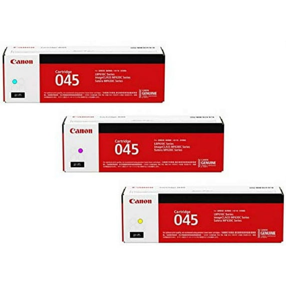 Canon Original (CRG-045) Color Toner Cartridge Set (Cyan, Magenta, Yellow)