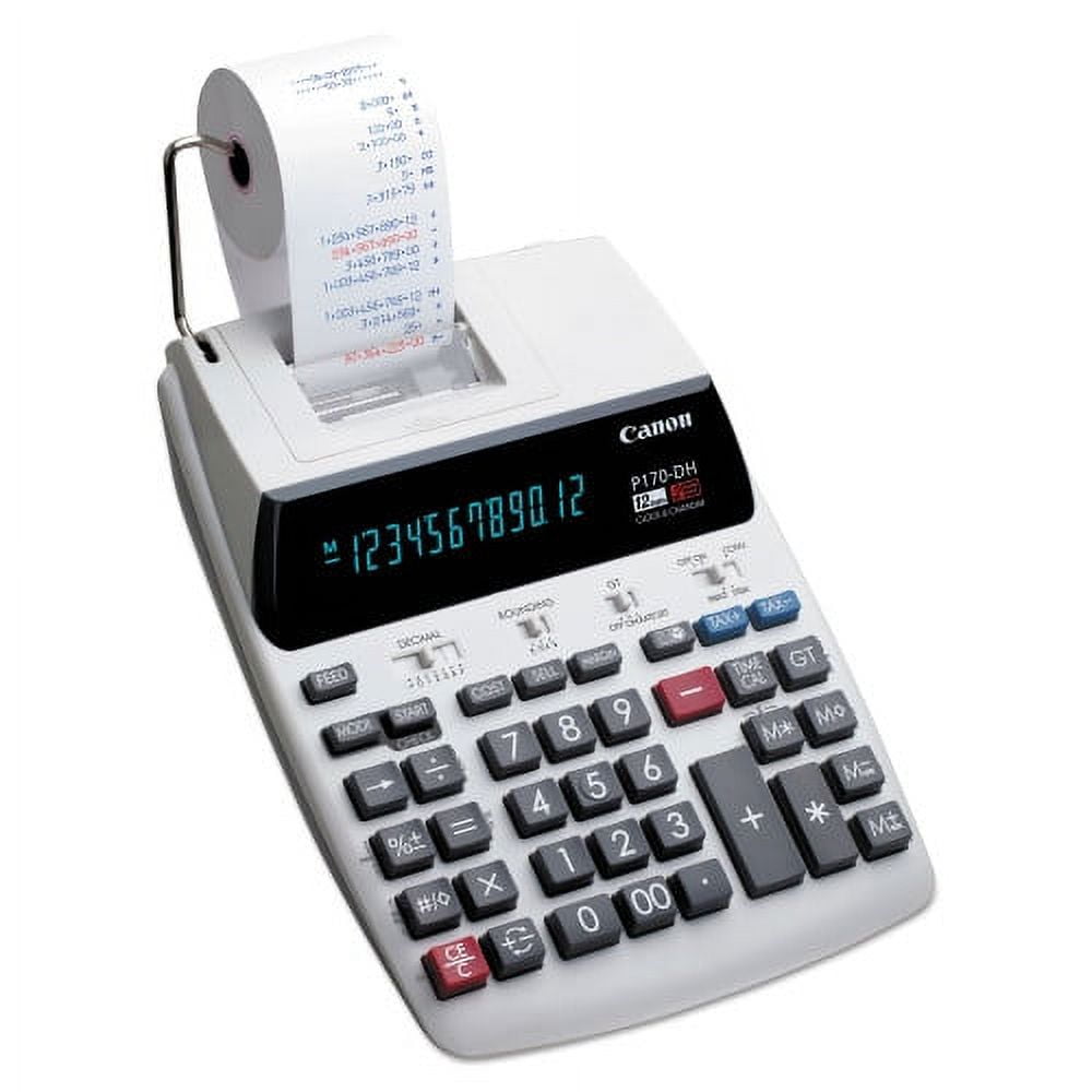 Canon P170-DH-3 Printing Calculator, Black/Red Print, 2.3 Lines/Sec, Each