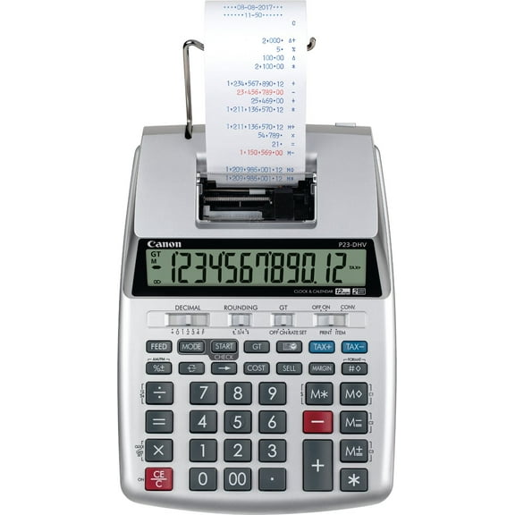 Canon P23-DHV-3 Printing Calculator with Double Check Function, Tax Calculation and Currency Conversion