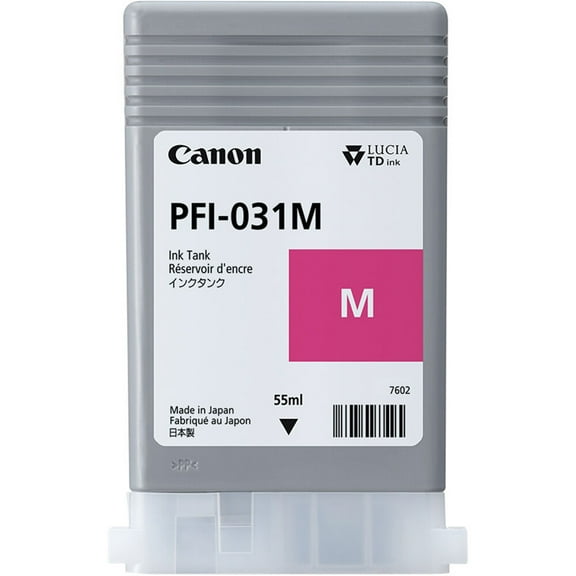 Canon PFI-031M 55ml Pigment Ink Tank for imagePROGRAF TM-240 and TM-340 Printers, Magenta